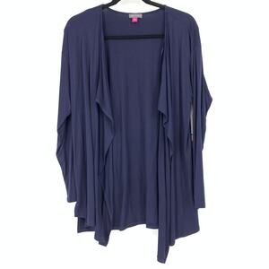 Vince Camuto Women's Size PL Waterfall Open Front Jersey Knit Cardigan Sweater